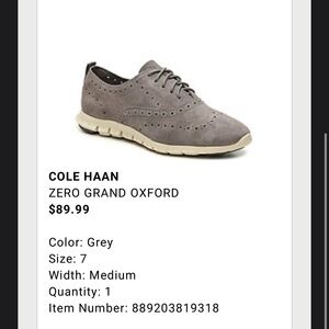EUC Cole Haan Zero Grand Oxford